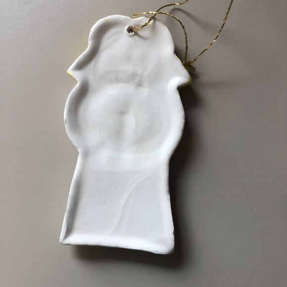 Christmas Tree Ceramic Ornaments Vintage Handpainted Angel Bear Nutcracker Decor - Picture 12 of 12